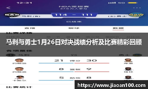 马刺与勇士1月26日对决战绩分析及比赛精彩回顾